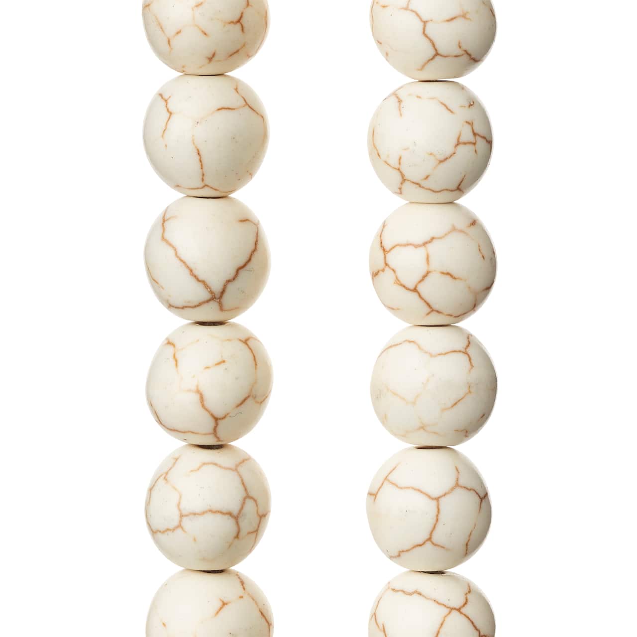 12 Pack: White Round Howlite Beads, 10mm by Bead Landing™